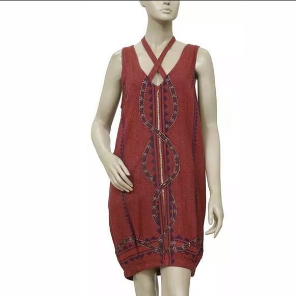 NWOT Free People Rust Dress in size Medium - Picture 7 of 9
